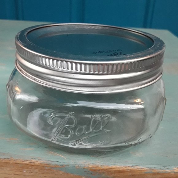 Ball Mason Jar with Lid Glass Jar Wide Low Little Flat Short Mini Cute Storage - Picture 4 of 14